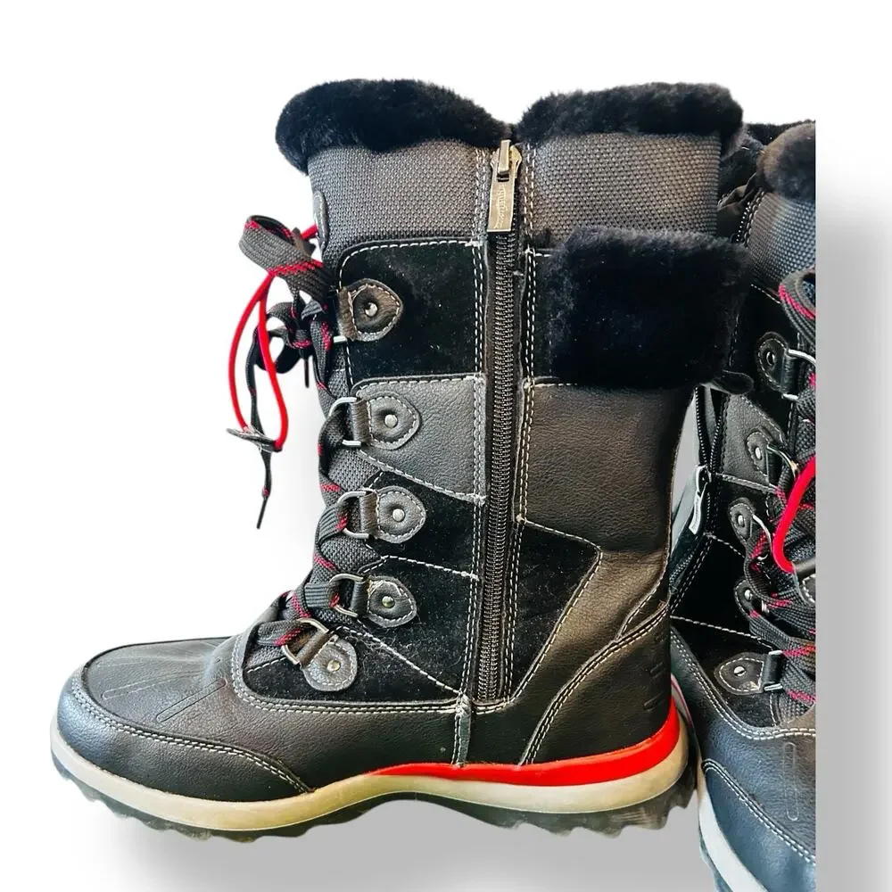 Aquatherm by Santana Canada Sz 8 Kirima Faux Fur Lined‎ Waterproof Tall Boot